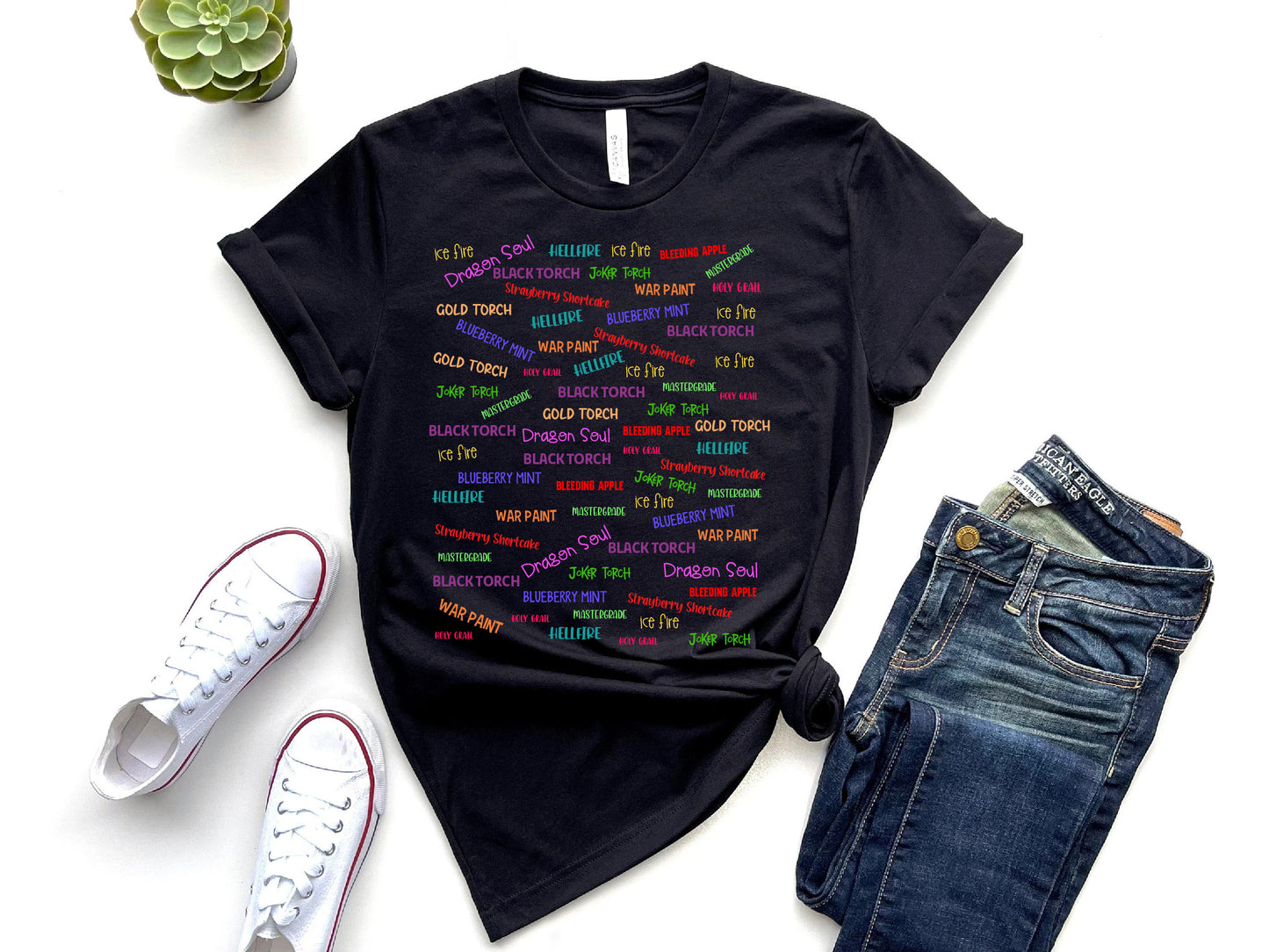 T-Shirt Damen (Korallen Collage)
